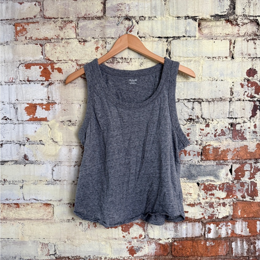 Madewell Charcoal Whisper Cotton Tank Top